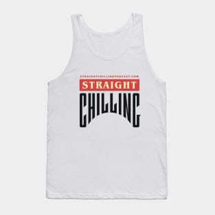 Straight Chilling Text Logo (White) Tank Top